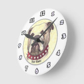 ブルドッグ時計 ラウンド壁時計 (傾斜)
