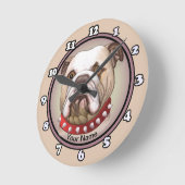 ブルドッグ時計 ラウンド壁時計 (傾斜)