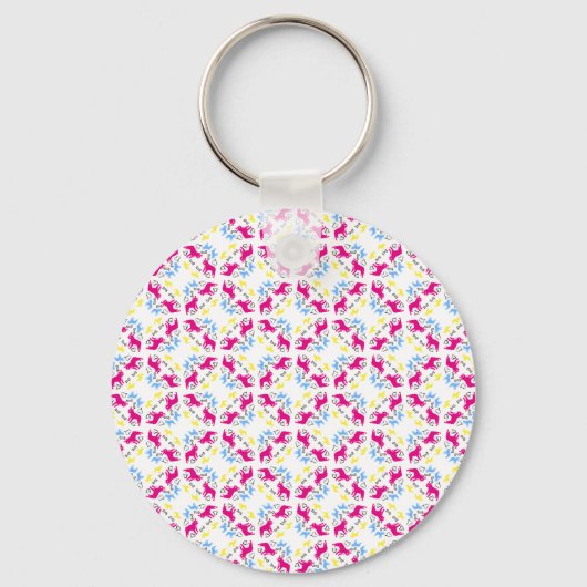 ブルドッグ模様 キーホルダー (正面)