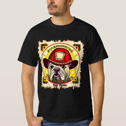 ブルドッグ消防士 Tシャツ (正面)