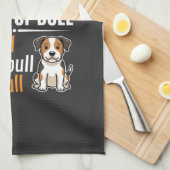 ブルドッグ満載の面白い犬のデザイン キッチンタオル (四つ折り)
