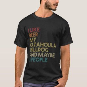 ブルドッグ犬のオーナービールオーバー引用文ヴィンテージレトロ Tシャツ