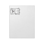 ブルドッグ犬の漫画 ノートパッド (回転)