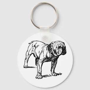 ブルドッグ犬ビジネス キーホルダー