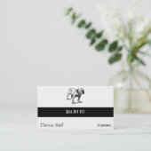 ブルドッグ犬ビジネス 名刺 (スタンド正面)