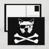 ブルドッグ種と髑髏 ポストカード (正面/裏面)