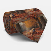 ブルドッグ紅葉秋インスパイア ネクタイ (ロール)