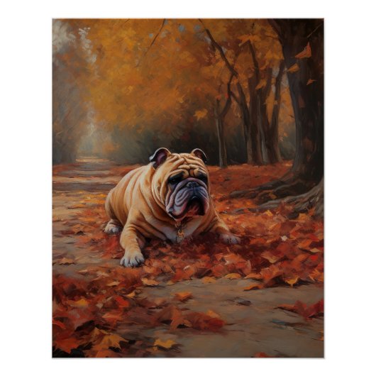 ブルドッグ紅葉秋インスパイア ポスター (正面)