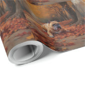 ブルドッグ紅葉秋インスパイア ラッピングペーパー (ロールコーナー)