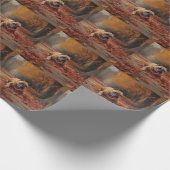 ブルドッグ紅葉秋インスパイア ラッピングペーパー (角)