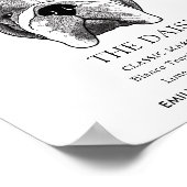 ブルドッグ結婚の特徴的なドリンクの看板 ポスター (角)