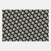 ブルドッグ絵を描の英赤と白語ペットドッグアート ラッピングペーパーシート (正面3)