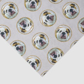 ブルドッグ絵を描の英赤と白語ペットドッグアート 薄葉紙 (詳細)