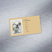 ブルドッグ絵画ズ – かわいいオリジナルドッグアート マグネット名刺 (インサイチュ)