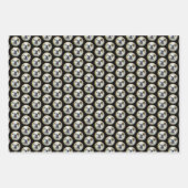 ブルドッグ絵画ズ – かわいいオリジナルドッグアート ラッピングペーパーシート (正面3)