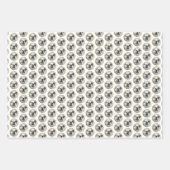 ブルドッグ絵画ズ – かわいいオリジナルドッグアート ラッピングペーパーシート (正面2)