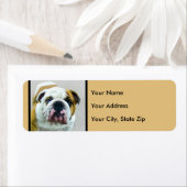 ブルドッグ絵画ズ – かわいいオリジナルドッグアート ラベル (インサイチュ)