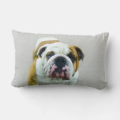 ブルドッグ絵画ズ – かわいいオリジナルドッグアート ランバークッション (裏面)