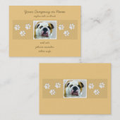 ブルドッグ絵画ズ – かわいいオリジナルドッグアート 名刺 (正面/裏面)