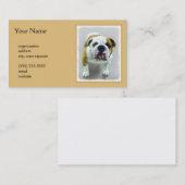 ブルドッグ絵画ズ – かわいいオリジナルドッグアート 名刺 (正面/裏面)