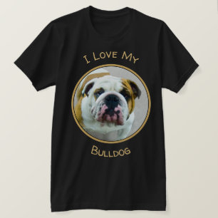 ブルドッグ絵画ズ – かわいいオリジナルドッグアート Tシャツ