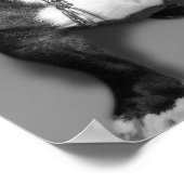 ブルドッグ芸術的スマイルの写フランスの真 ポスター (角)