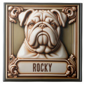 ブルドッグ記念碑 タイル (正面)
