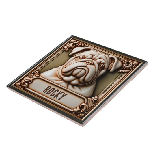 ブルドッグ記念碑 タイル (側面)