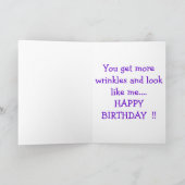 ブルドッグ誕生日カード カード (内部)