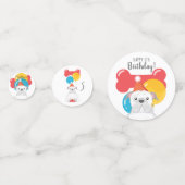 ブルドッグ誕生日パーティー コンフェッティ (裏面)