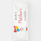 ブルドッグ誕生日パーティー 横断幕 (縦)