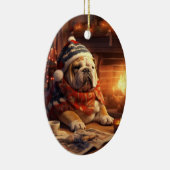 ブルドッグ警察の愛人ペットオーナメントメモリアルギフト セラミックオーナメント (右)