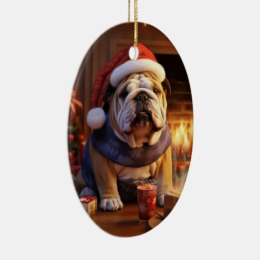 ブルドッグ警察の愛人ペットオーナメントメモリアルギフト セラミックオーナメント (右)