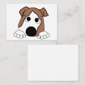 ブルドッグ赤と白のぞき漫画 ノートカード (正面/裏面)