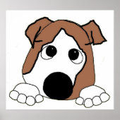 ブルドッグ赤と白のぞき漫画 ポスター (正面)