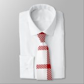 ブルドッグ赤と白プレイド・クリスマス ネクタイ (タイ)