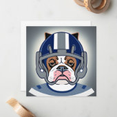 ブルドッグ遊サッカー ノートカード (正面/裏面インサイチュ)