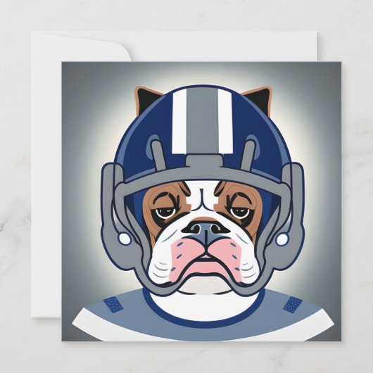 ブルドッグ遊サッカー ノートカード (正面)