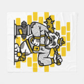 ブルドッグ集団 フリースブランケット (正面(横))