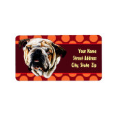 ブルドッグ顔 ラベル (正面)