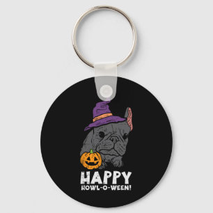 ブルドッグ魔女ハッピーハウルO Weenおもしろいハロウィーンドッグ キーホルダー