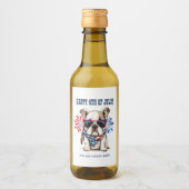 ブルドッグ4th 7月の独立記念日赤白青 ワインラベル (正面)