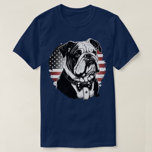 ブルドッグ7月6日4日 Tシャツ (デザイン正面)