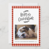 ブルドッグ |かわいいクリスマスの外でCOVID シーズンカード (正面)