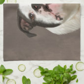 ブルドッグ・ウォーター・カラー・アー絵画ト キッチンタオル (折り畳み)