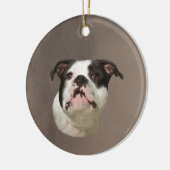 ブルドッグ・ウォーター・カラー・アー絵画ト セラミックオーナメント (左)