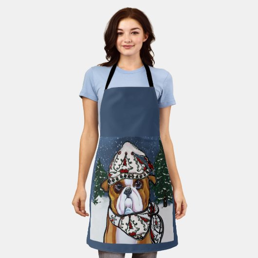 ブルドッグ エプロン (着用した状態)