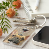 ブルドッグ·オー·ビフランスのン キーホルダー (正面右)