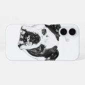 ブルドッグ カフェテーブルケース iPhone 16ケース (裏面横)