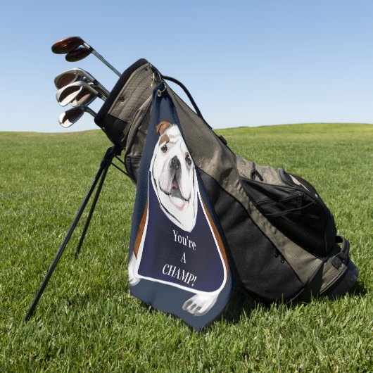 ブルドッグ  ゴルフタオル (グリーン)